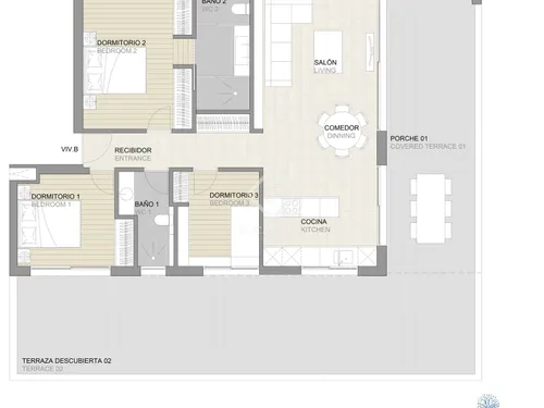 3 Bedrooms Apartment in camilo José Cela