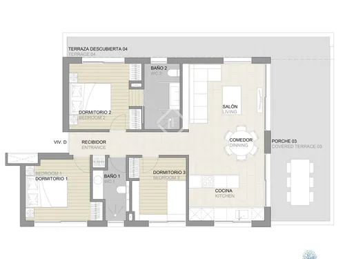 3 Bedrooms Apartment in camilo José Cela