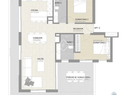 3 Bedrooms Apartment in camilo José Cela