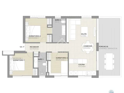 3 Bedrooms Apartment in camilo José Cela