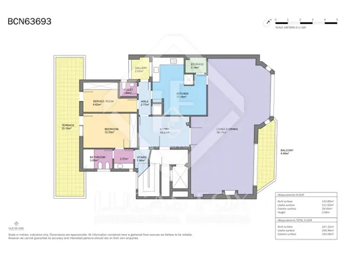 6 Bedrooms Apartment in Via Augusta