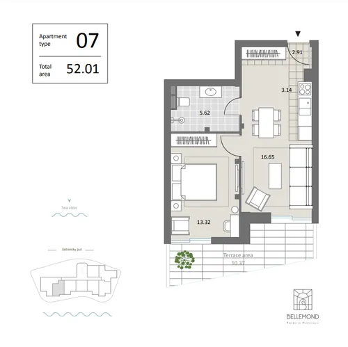 1 Bedroom Apartment in Becici