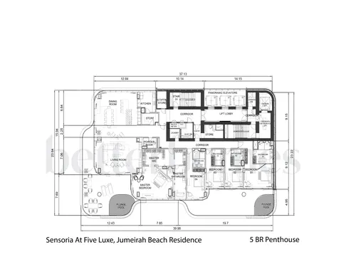 5 Bedrooms Penthouse in Sensoria at Five Luxe