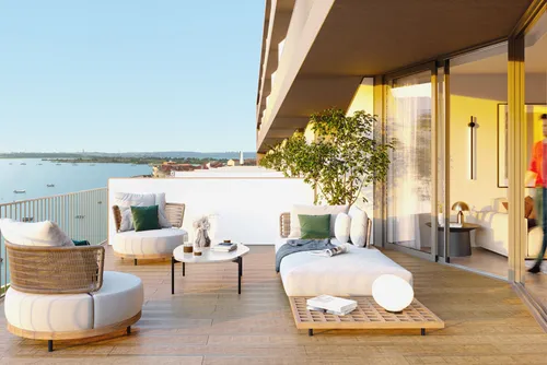 T2 apartment with terrace and garage Upon Bay Seixal