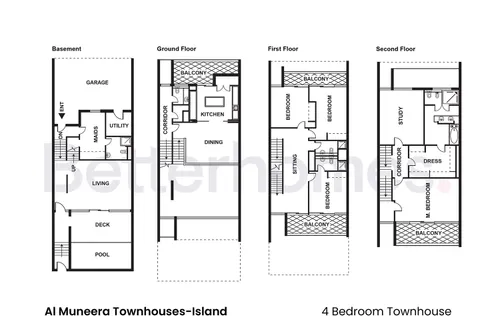 4 Bedrooms Townhouse in Al Muneera Townhouses-Island